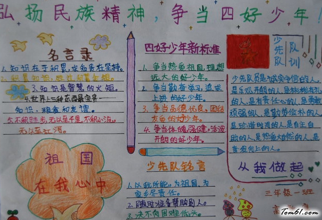 精美的爱国手抄报版面设计图图片1