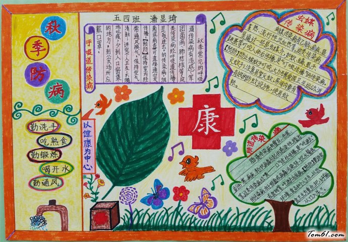 健康手抄报版面设计图3图片1