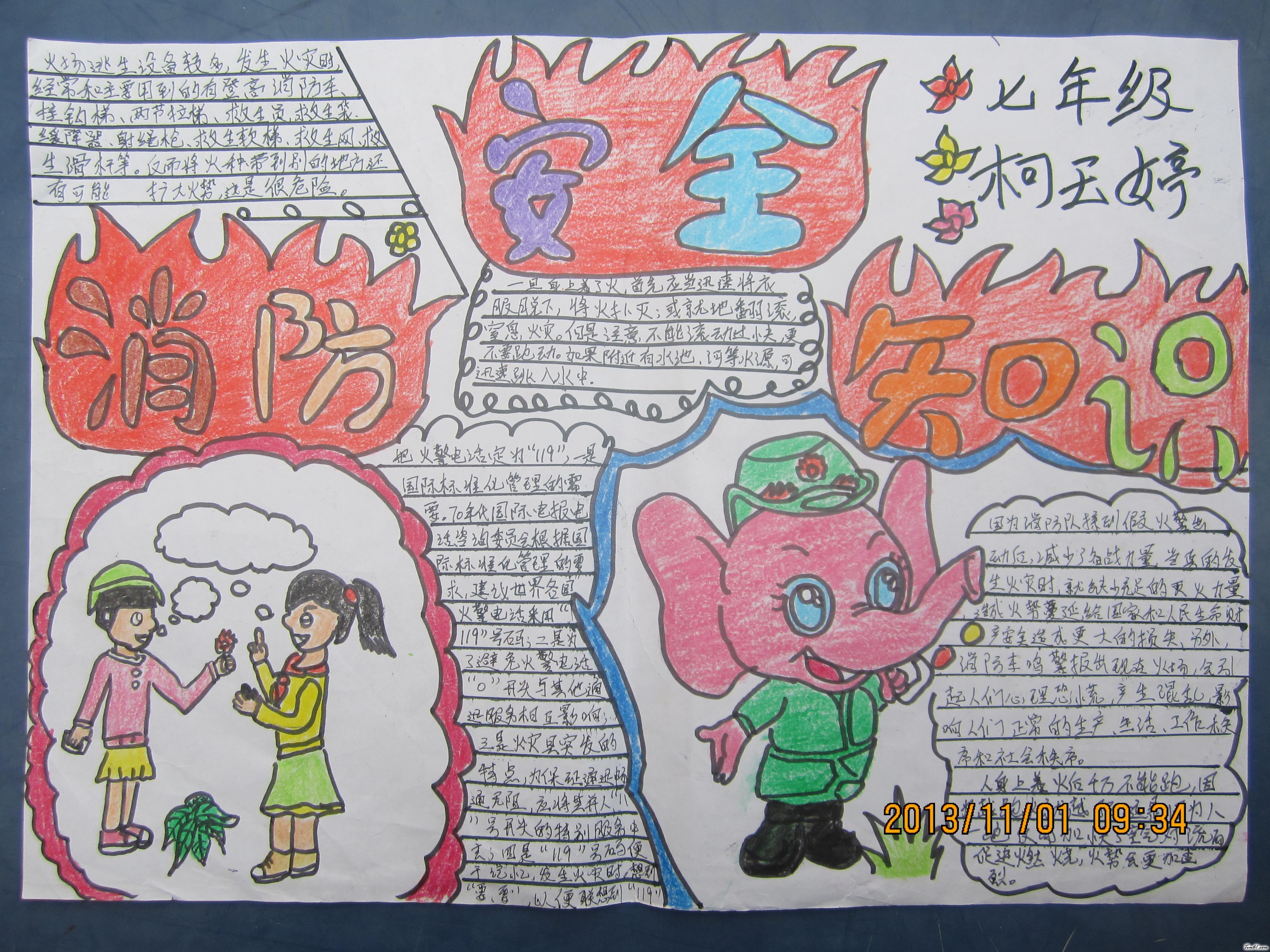 消防安全手抄报版面设计图12图片1