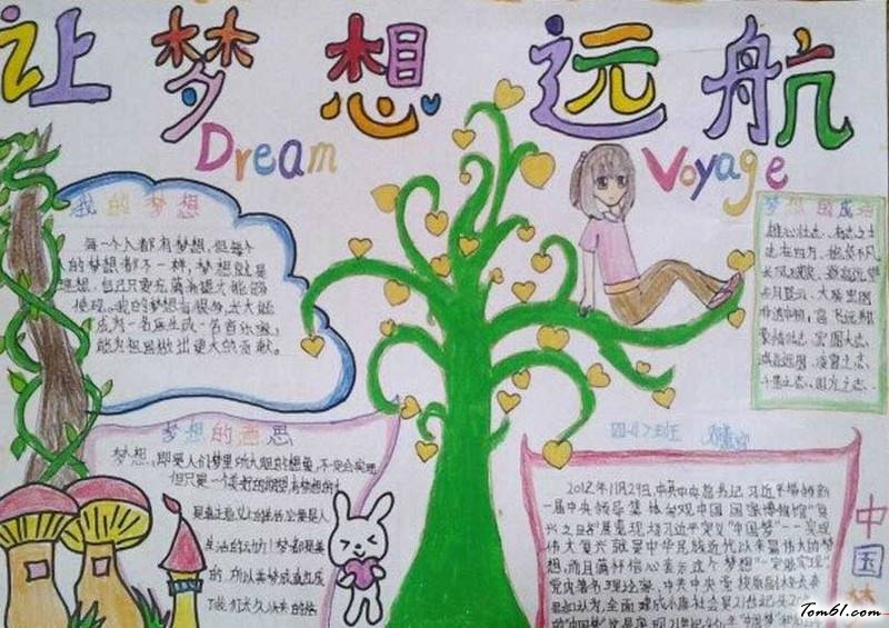 梦想的手抄报版面设计图图片1