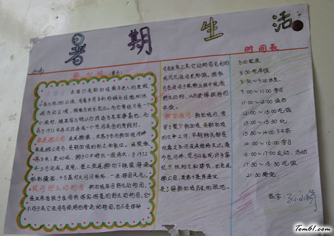 美妙的夏天手抄报版面设计图2图片1