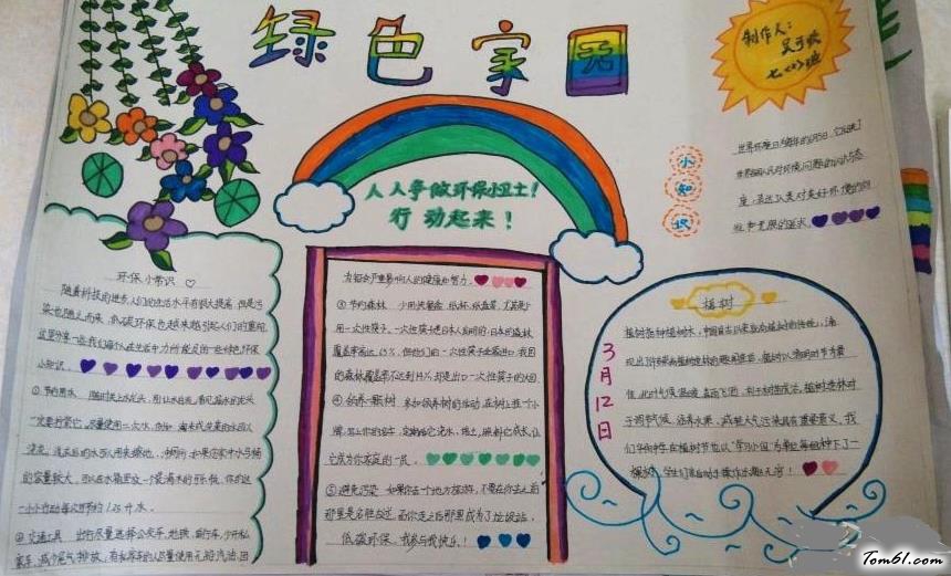 环保主题手抄报版面设计图3图片1