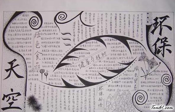 低碳环保手抄报版面设计图图片1