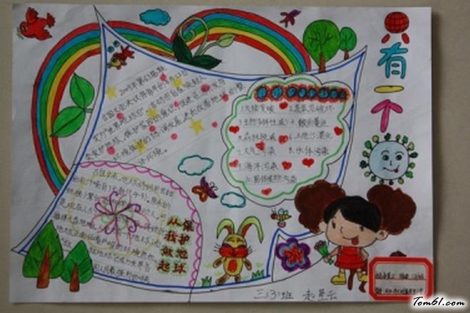 只有一个地球世界地球日手抄报版面设计图图片1