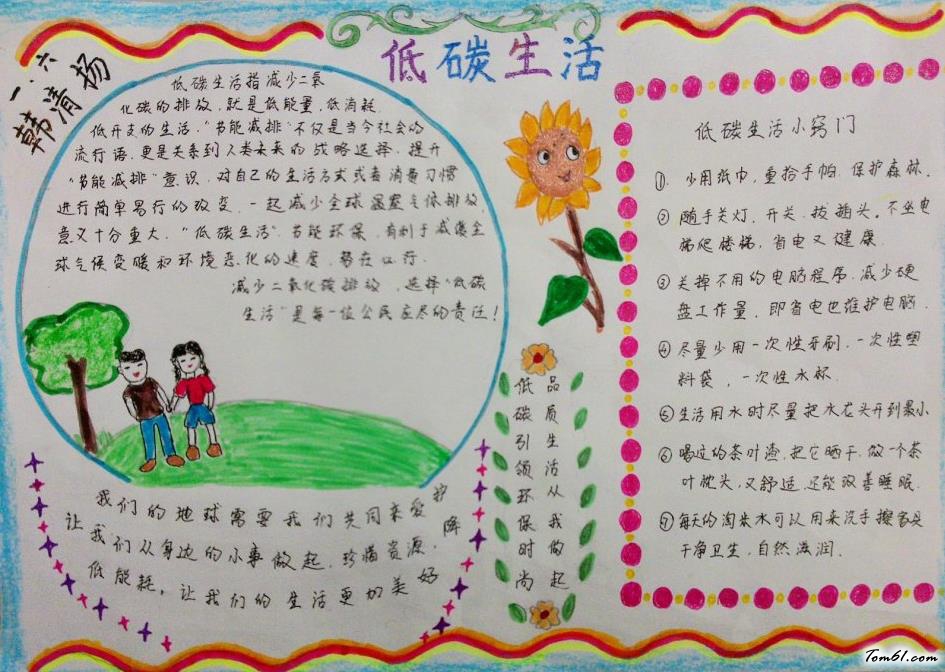 低碳生活手抄报版面设计图4图片1