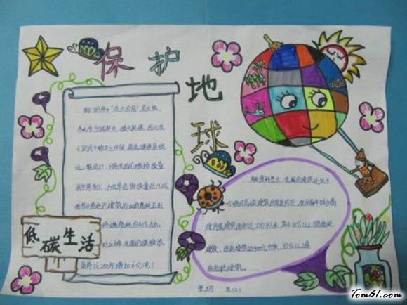 简单好看的保护地球手抄报版面设计图图片1