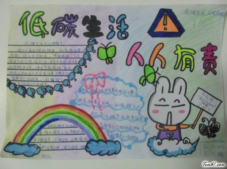 精美的低碳生活人人有责手抄报版面设计图图片2