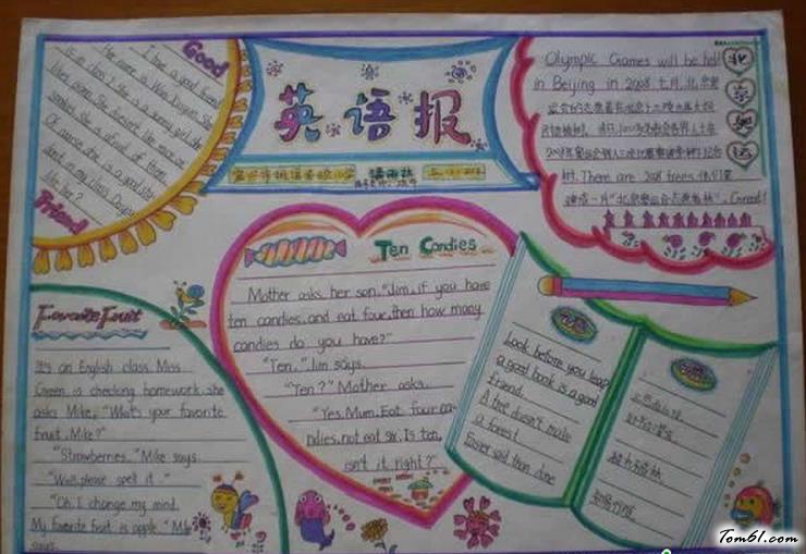 英语对话手抄报版面设计图图片1