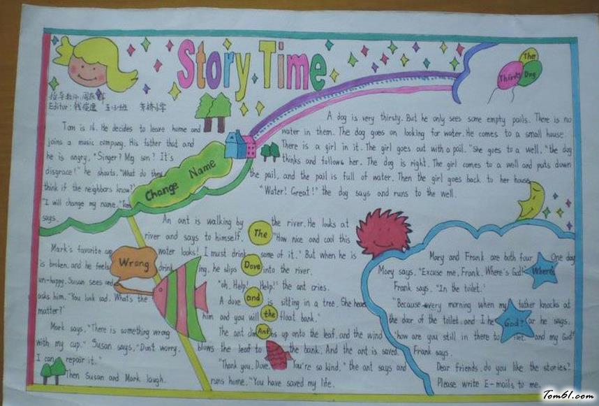 漂亮的英语手抄报版面设计图图片1