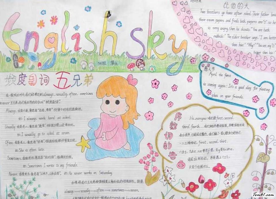 超漂亮的英语手抄报版面设计图图片1