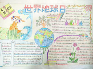 世界地球日的手抄报版面设计图6