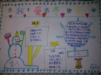 我眼中的冬天手抄报版面设计图3