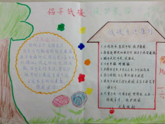 倡导低碳世界环境日手抄报版面设计图