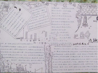 奥运主题把生命点燃手抄报版面设计图