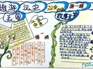 有趣的汉字手抄报版面设计图3
