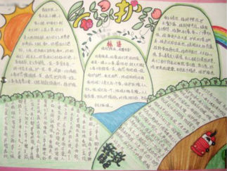 小学生春游手抄报版面设计图2