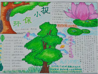 环保主题手抄报版面设计图