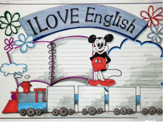 简单漂亮的英语手抄报版面设计图