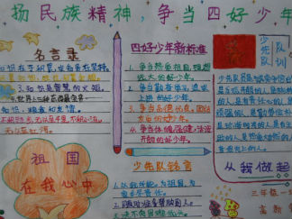 精美的爱国手抄报版面设计图