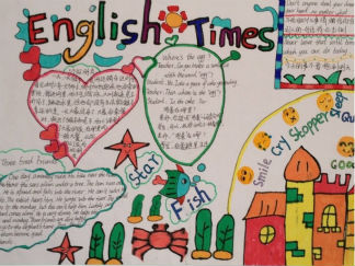 经典趣味的英语手抄报欣赏版面设计图