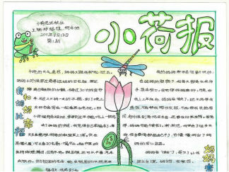 小荷手抄报版面设计图