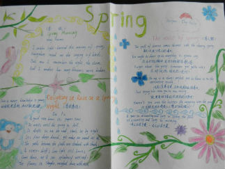 春天的英语手抄报版面设计图3