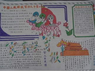 军事学习手抄报版面设计图