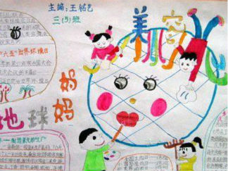 给地球美容手抄报版面设计图