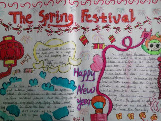 春节的英语手抄报版面设计图4