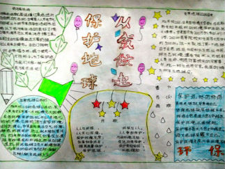 保护地球从我做起世界地球日手抄报版面设