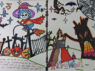 我们的万圣节手抄报版面设计图