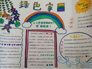 环保主题手抄报版面设计图3