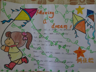 梦想的英语手抄报版面设计图