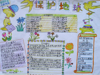 环保小卫士手抄报版面设计图5