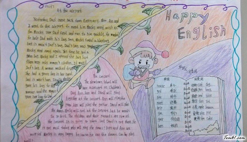 快乐英语手抄报版面设计图12图片1