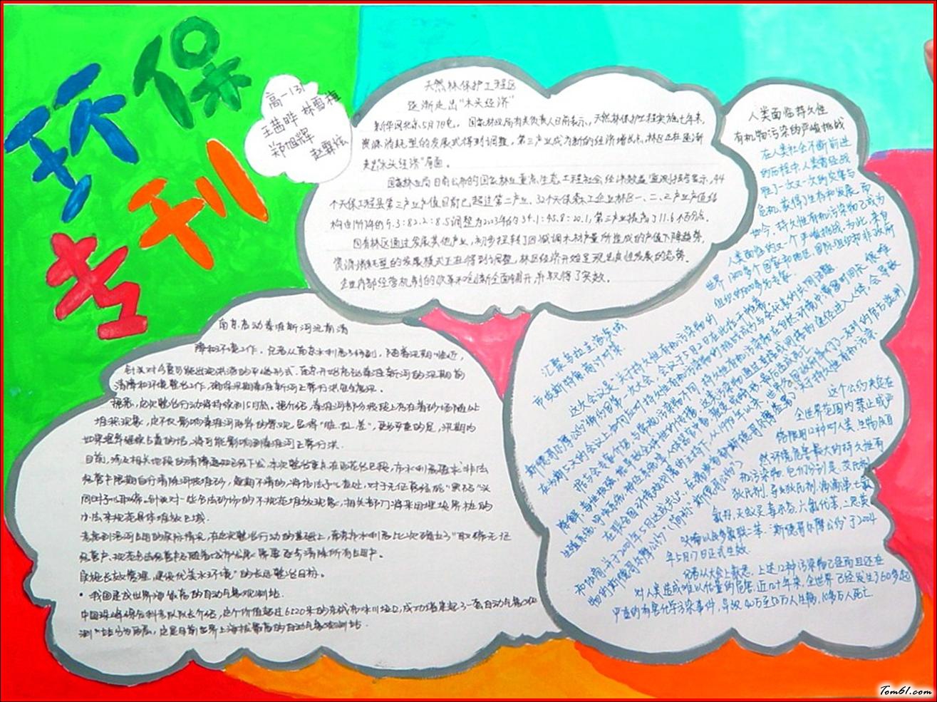 生态环保手抄报版面设计图图片1