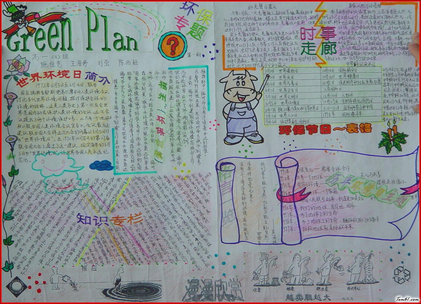 绿色环保手抄报版面设计图6图片1