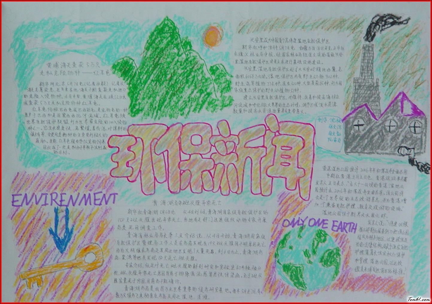 小学生环保手抄报版面设计图图片1