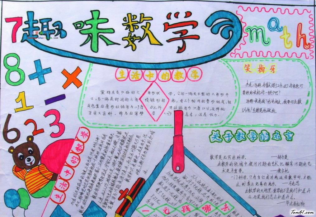 趣味数学手抄报版面设计图6图片1