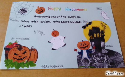 超简单的万圣节手抄报版面设计图2图片1