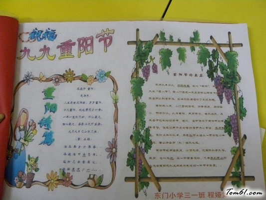 重阳节漫谈手抄报版面设计图图片1