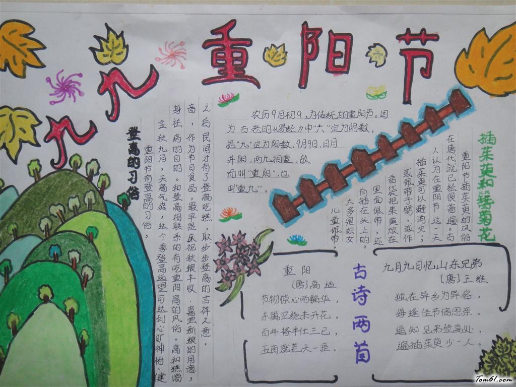 九九重阳节手抄报版面设计图6图片1