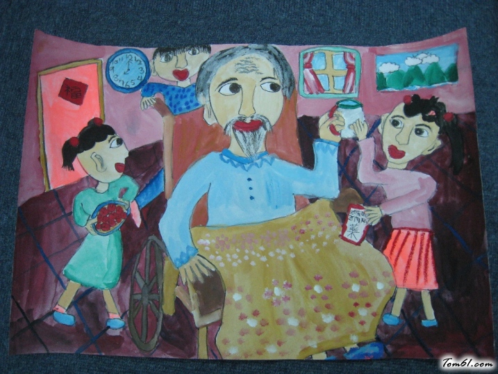 重阳节的儿童画版面设计图图片1