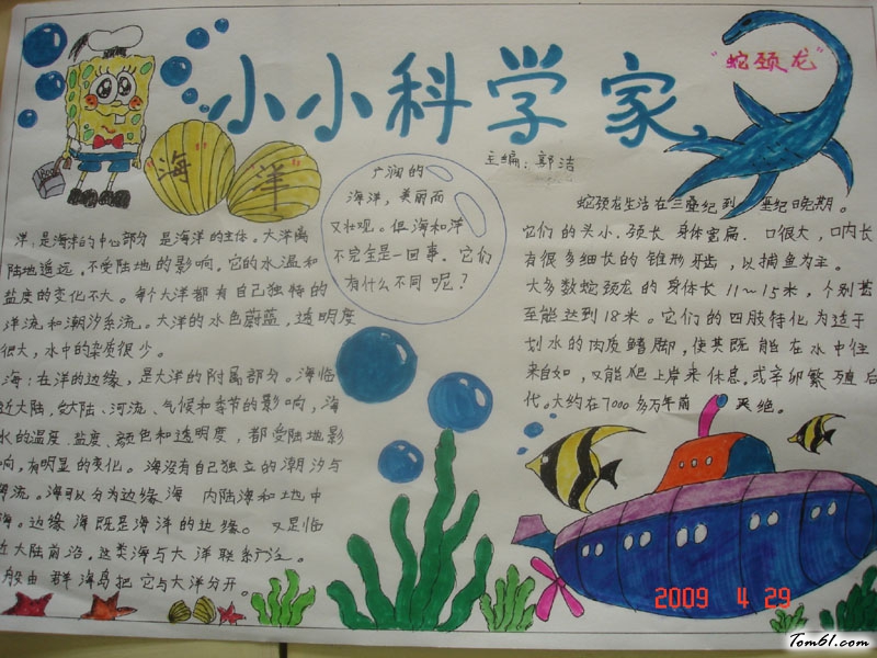小学生科技手抄报版面设计图2图片1