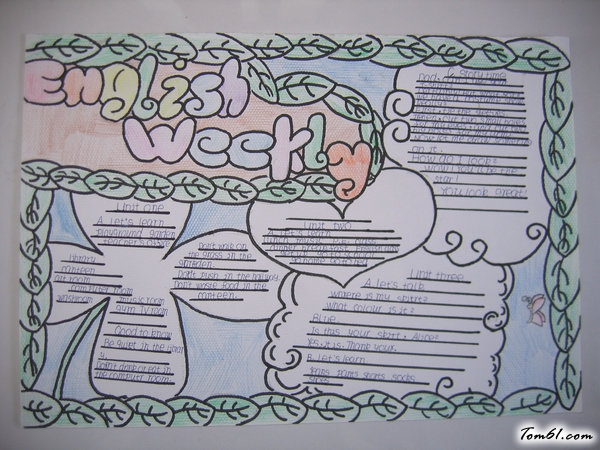 简单英语手抄报版面设计图图片1