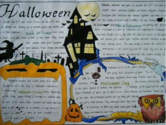万圣节英语手抄报版面设计图3