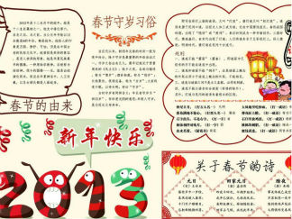 春节电子小报版面设计图