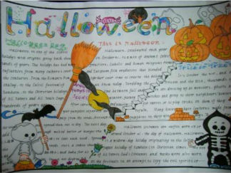 万圣节手抄报版面设计图8