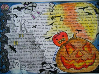 万圣节手抄报版面设计图12