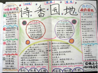 小学生古诗词手抄报版面设计图